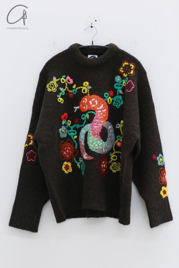 YANYAN KNITS 24 Autumn and Winter Snake Sweater YYK-YYW23-2032-ZONG Brown